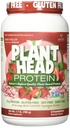 Genceutic Naturals Plant Head Protein natuurlijk Gearomatiseerd Beste Proeverij Aardbei Raw Vegan Vegetarisch Proteïne Dieetsupplement Gluten Soy Dairy GGO Gratis 30 porties (1.8 Pond)