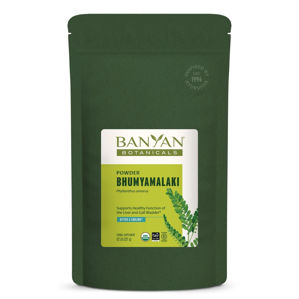 Banyan Botanicals Bhumyamalaki Powder – Organic Liver Health Supplement* – Phyllanthus spp. – for Natural Detoxification & Cleansing of The Liver* – 1/2 Pound – Non GMO Sustainably Sourced Vegan