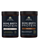 Oude voeding Bone Broth Proteïne Poeder, Pure, 20 porties + Bone Broth Proteïne Poeder, Chocolade, 20 porties