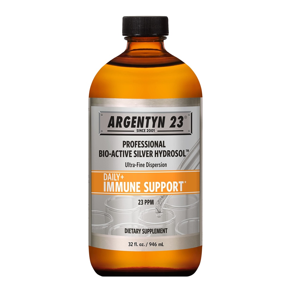 Argentyn 23 Professionele Immuunondersteuning - Colloïdaal Silver, Bio-Active Silver Hydrosol, 23 ppm, Liquid Twist Top, 32 Fl Oz (946 ml)