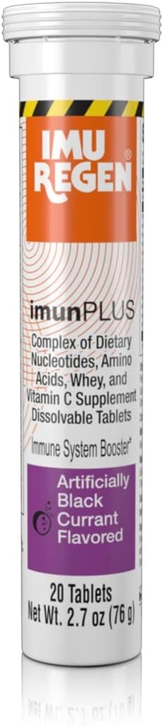 ImunPLUS - ATP Booster met 5 Dietary Nucleotides + 118 Oligopeptiden + 17 Aminozuren - Zwarte bessensmaak + Vitamine C