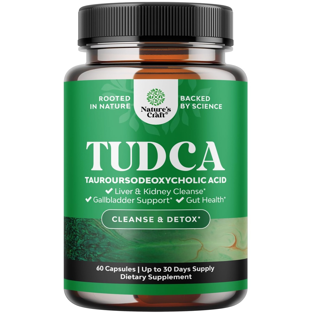 Advanced Bile Salt TUDCA Supplement - Extra sterkte TUDCA 500mg per portie Bile Salts voor Gallblad Nier- en leverondersteuning - Hoge zuiverheid Tauro Urso deoxycholzuur Lever en galblaas Reiniging