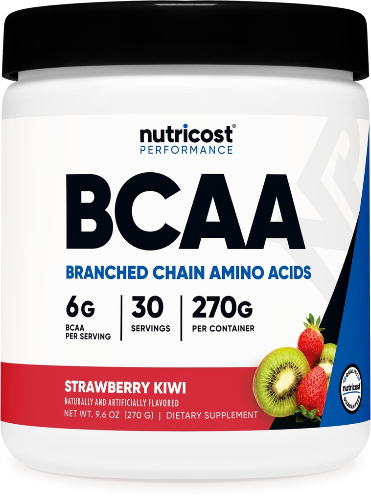 Nutricost BCAA Powder (Strawberry Kiwi, 30 porties) - Optimale 2:1:1 verhouding