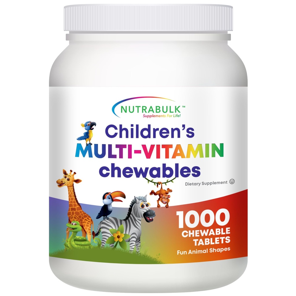 Kinderen Kauwbare Multi-Vitaminen - het bevorderen van de algemene ontwikkeling van kinderen - USA-Made, kan helpen om Immune, Bone, Brain en algehele welzijn- Vegan & Glutenvrij - 1000 Cherry tabletten te ondersteunen