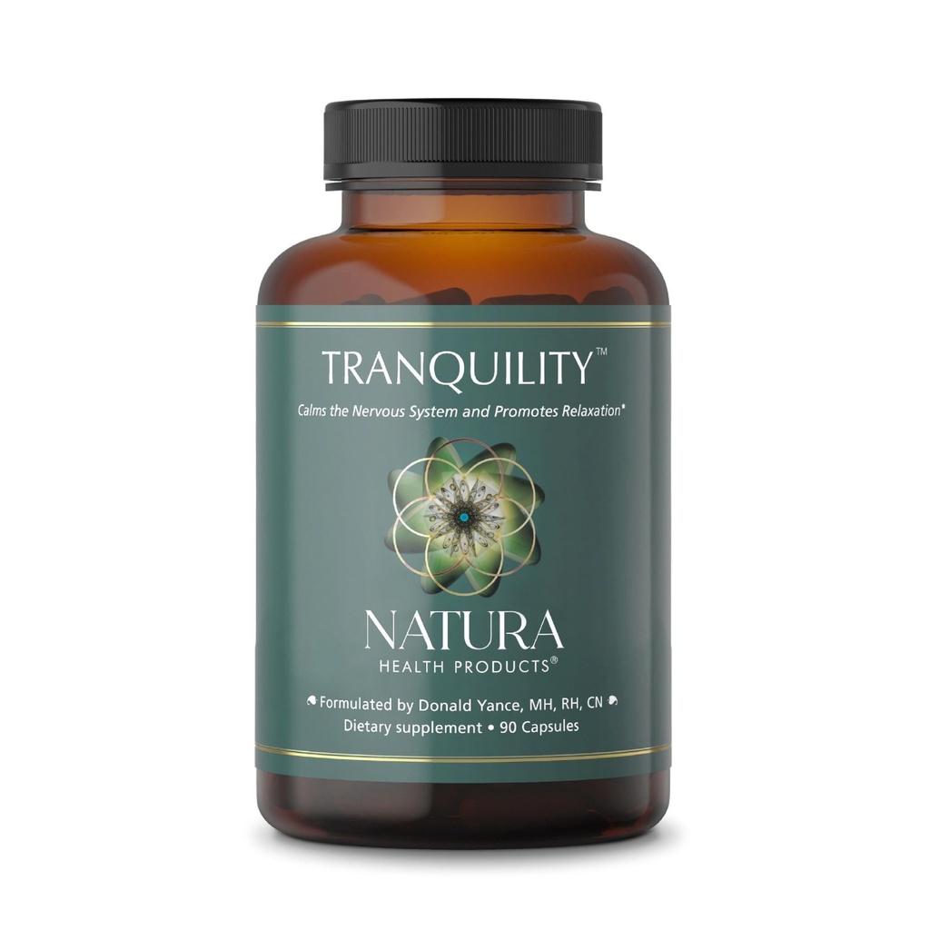 Natura Health Products Tranquility Supplement - Ondersteunt ontspanning - met L-Theanine, Citroen Balm, Saffraan, Kava, Skullcap, Lavendel en Passiebloem (90 Capsules)