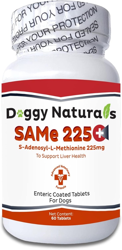 SAM-e 225 MG SAMeLQ Leverondersteuning S-Adenosyl-L-Methionine voor honden (60 tabletten) gemaakt in VS