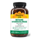 Country Life Betaine Hydrochloride met pepsine 600 mg - 250 tabletten