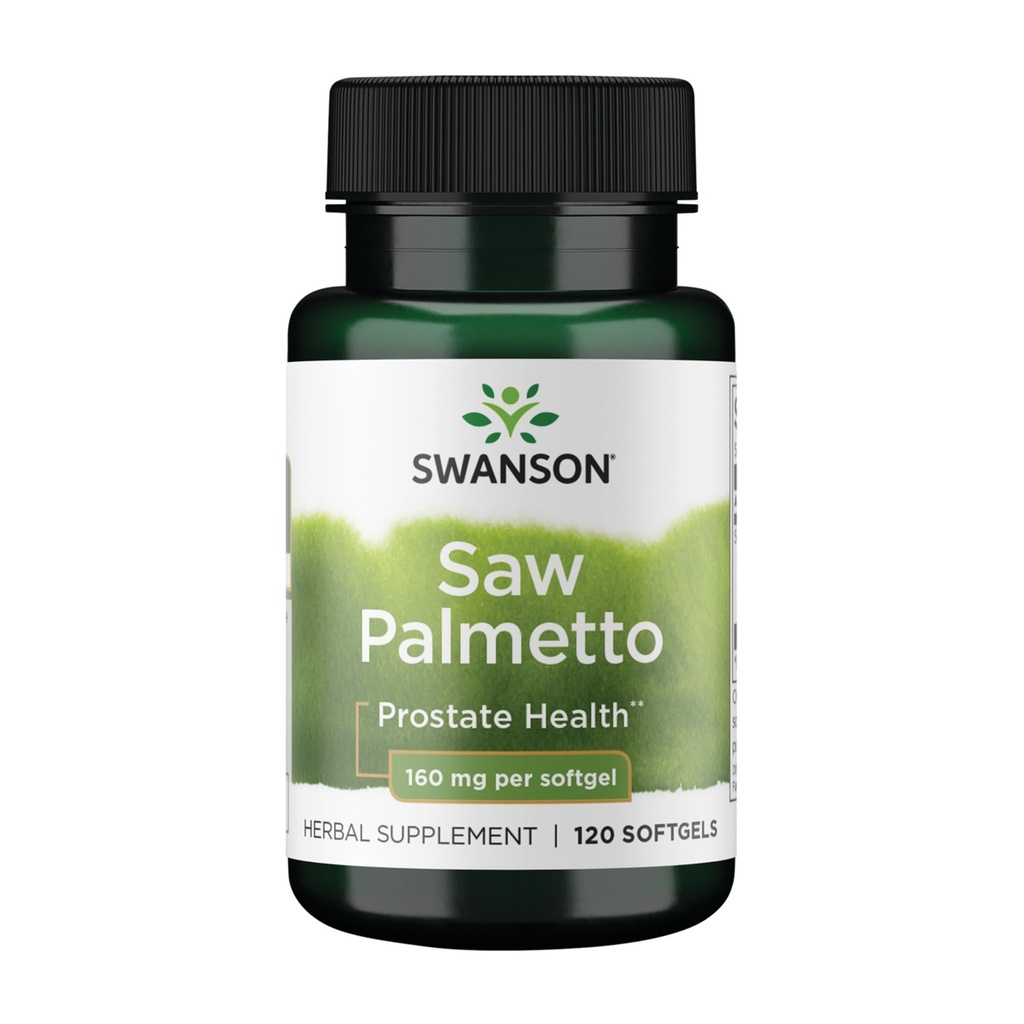 Swanson Saw Palmetto Men Prostate Health Hormone Support Urinary Health 160 Milligrams 120 Sgels