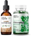 Wild & Organic Slippery Elm Tinctuur 2 fl oz & Chlorofyl Gummies 60 Kauwen