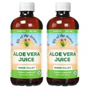 Lily Of The Desert Organic Aloe Vera Juice 2-Pack – Inner Fillet, Natural Gut & Digestive Support, Stomach Relief, 32 Fl Oz Ea
