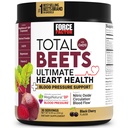 Force Factor Total Beets Ultimate Heart Health Blood Pressure Support met CoQ10, Beet Root Powder, Grape Seed Extract, Blood Pressure Supplement voor Circulatie, Black Cherry, 30 porties