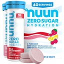 Nuun Zero Sugar Hydration Electrolyte Tablets - Magnesium, Calcium, Kalium, Chloride & Natrium, Lichte & Heerlijke Fruitsmaken, Geen Suiker, Glutenvrij, Veganistisch, Gemengd Berry 4 Pack (40 Servings Totaal)