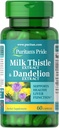 Puritan's Pride Milk Thistle & Dandelion Extract 60 Tel.