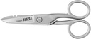 Klein Gereedschap 2100-9 Roestvrij stalen elektrische schaar, Made in USA, 5,25-inch Free-Fall Handle Snips, Stripping Notches, Non-Slip Serrated Blade