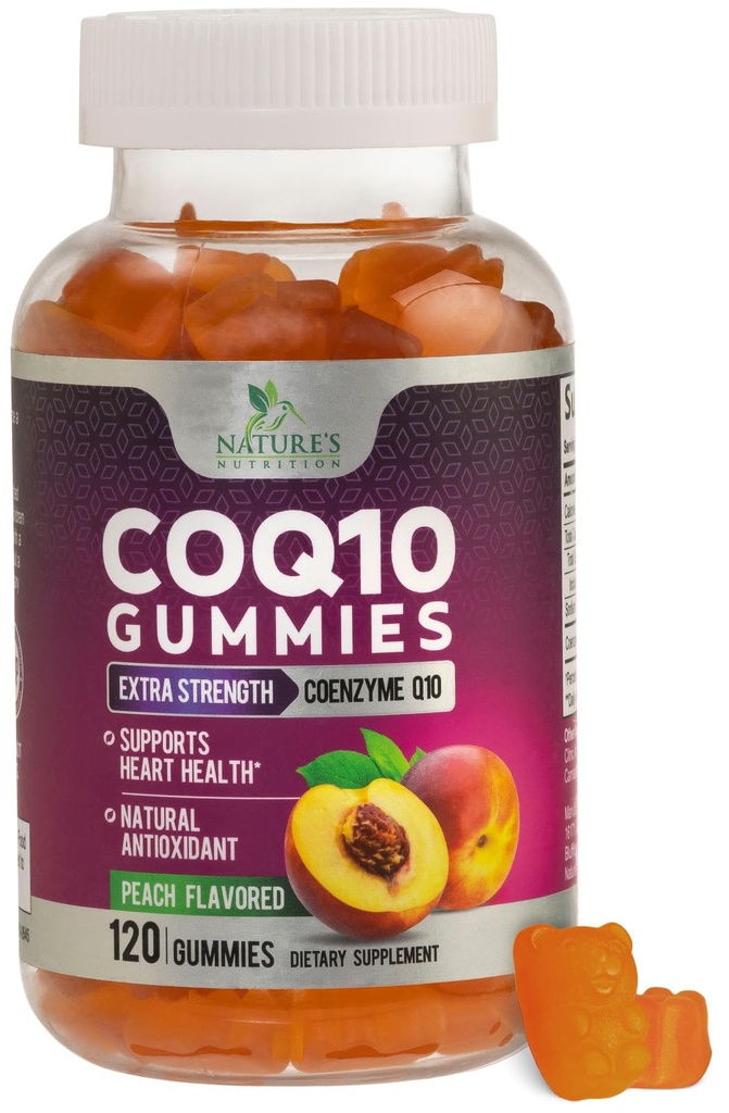 CoQ10 Gummies 100mg - 3X Sterkte, Hoge Absorptie, Antioxidant Supplement voor Hartgezondheidsondersteuning en energieproductie, Ultra Co-enzym Q10 Vitaminen, Coq 10 Supplementen, Non-GMO - 120 CoQ10 Gummies