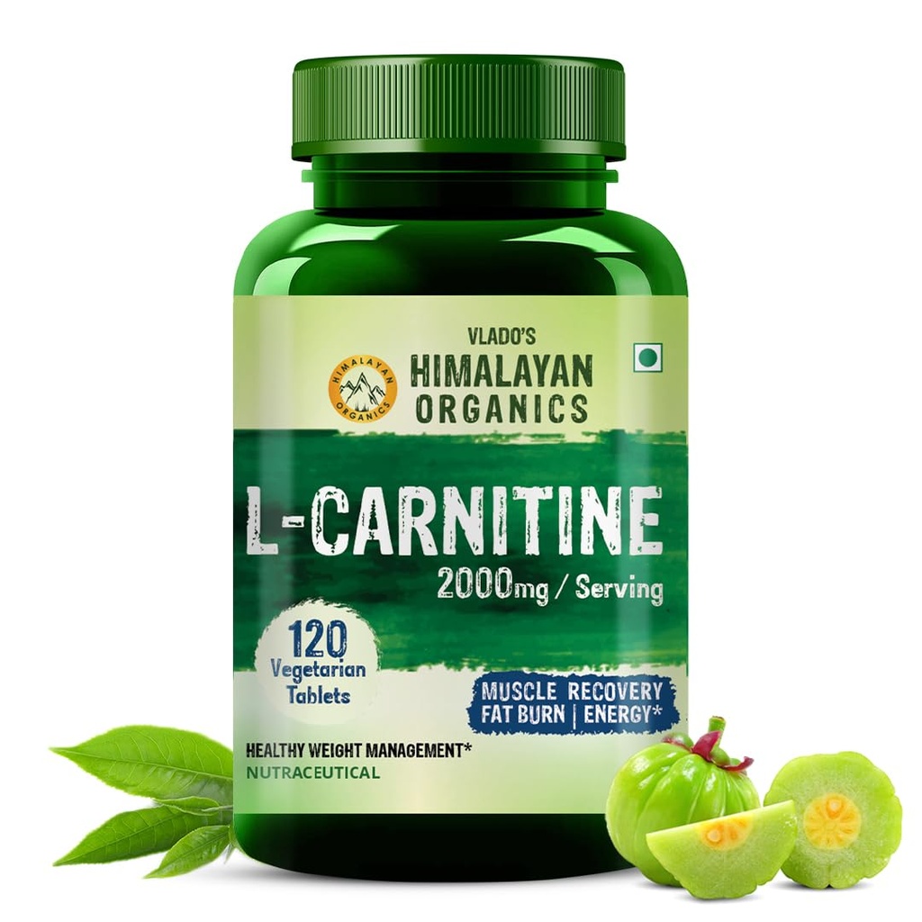 Himalaya Organics L-Carnitine L-Tartrate with Green Tea Extract 2000 Mg 
