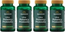 Swanson Ultra Potency Probiotic Digestive Health Immune System Support 66 Miljard CFU Prebiotic NutraFlora scFOS 60 DRcaps Veggie Capsules (Caps) (4 Pack)