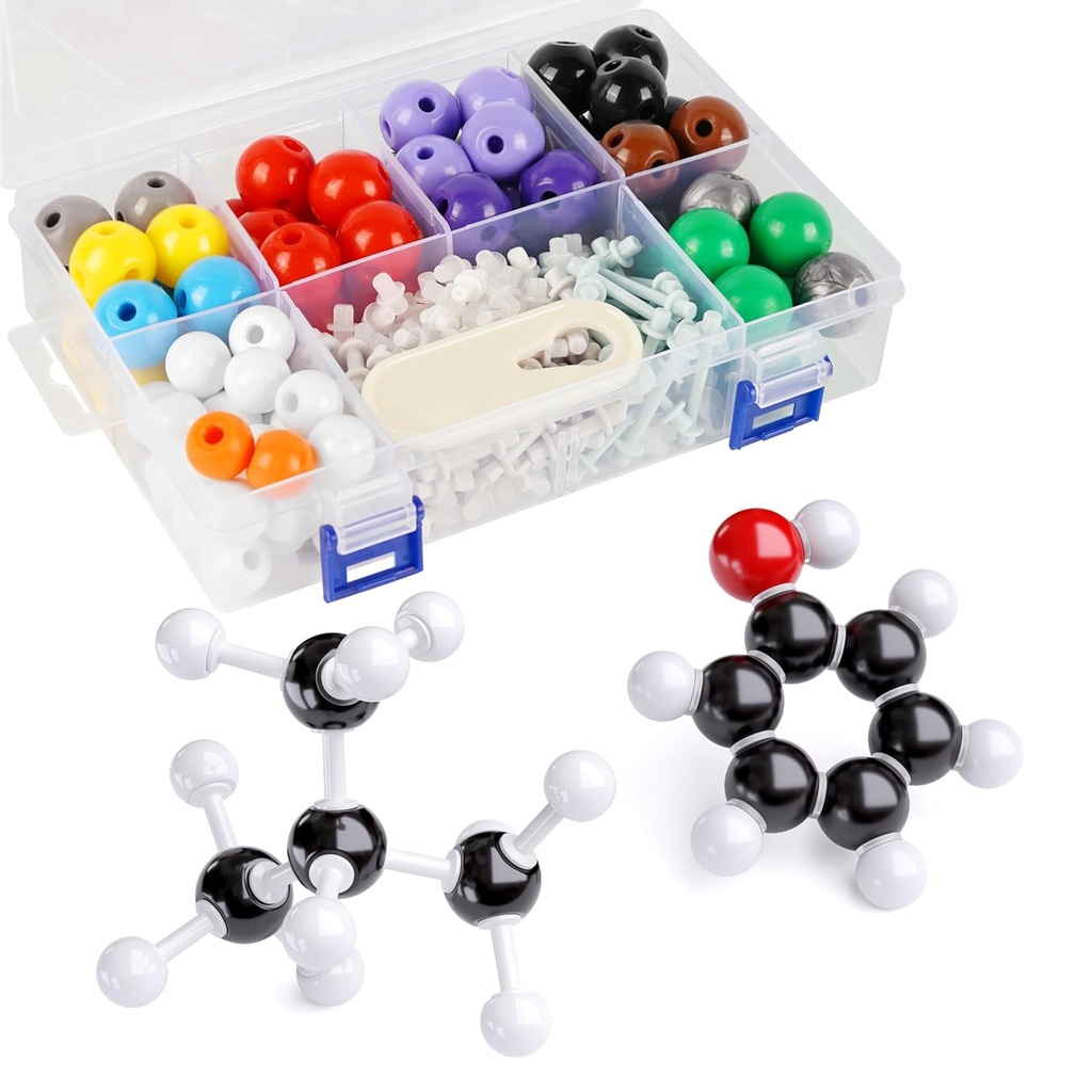 Moleculaire Model Kit, 240 stuks Biologische Moleculaire Chemie Set, Atom Element Model Kit voor Lessen in Chemie, Moleculaire Structuur Bouwkit, Ochem Science Cadeau voor Leraren en Studenten