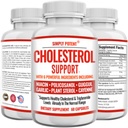 Cholesterol verlagen supplement dat werkt, ondersteunt lagere hoge cholesterol, triglyceride, LDL & verhogen HDL Natuurlijk, Hart gezonde natuurlijke capsules met Knoflook, Plant Sterolen, Niacin, Guggul, 60 Ct
