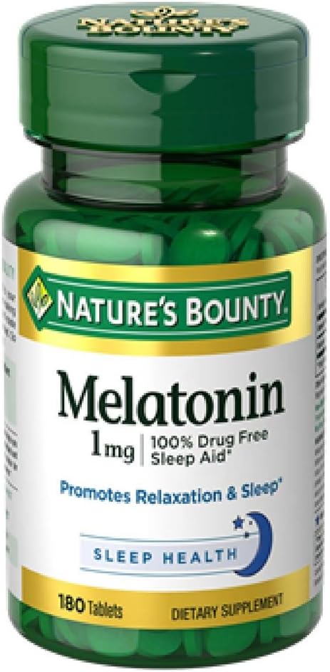 Nature's Bounty Melatonine 1 mg Tabletten, 180 Tellen