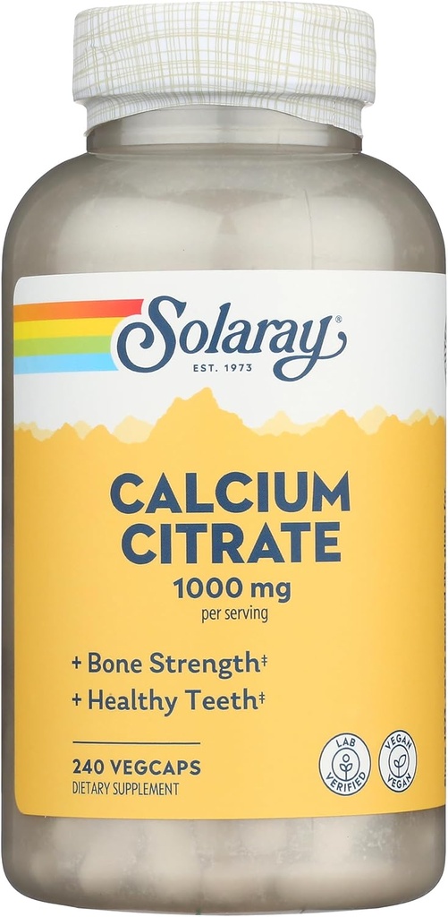 Solaray Calciumcitraat, 240 capsules, 0,75 fles