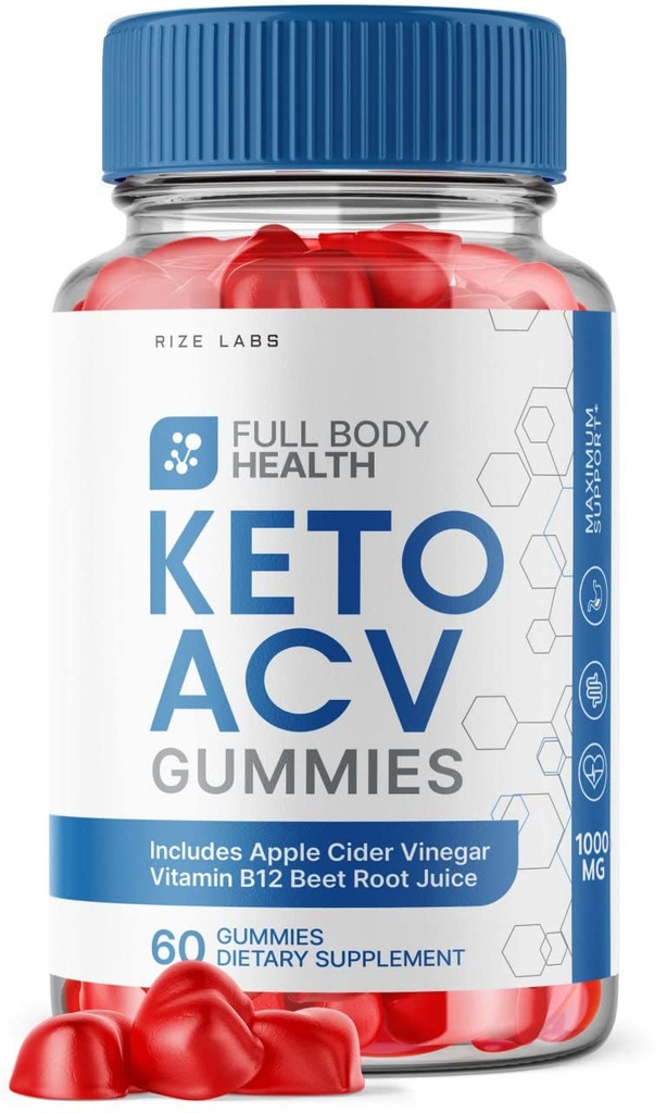 Full Body Health Keto ACV Gummies for Advanced Weight Loss Support Max Strength Formula for Full-Body Energy (60 Gummies)
