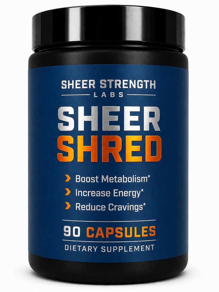 Sheer Strength Labs Burner voor mannen - Klinisch onderbouwde dosis, Sterkste Formule - Made in USA - Premium Blend van Rauwolscine, L-Carnitine, Capsaicin. 30 porties