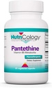 Nutricologie Pantetine Supplement - Vitamine B5, Pantothinezuur, Metabolisme Ondersteuning, Lever Ondersteuning, Cardiovasculair Supplement, Co-enzym A, 660mg Vegetarische Capsules - 60 Tellen
