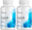 Infusies Maximale sterkte Pure CoQ10 600mg 200 Capsules Hoge Absorptie Glutenvrij Non-GMO (2)