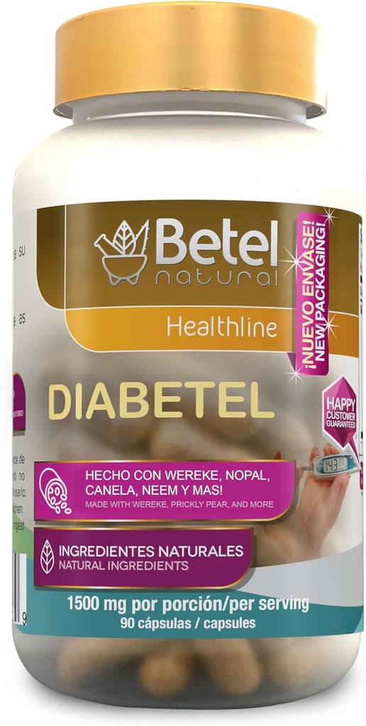 Diabeel Capsules by Betel Natural - Soporte Natural para el Diabeel - 90 Capsules