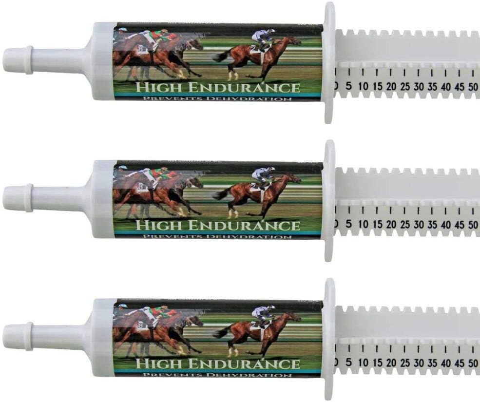 High Endurance Oral Paste Horse Supplement voor paarden. Elektrolyten, vitamines en mineralen om dehydratie te helpen voorkomen. Drie Easy-Dose spuiten van 60 ml. Cox Veterinary Lab, gemaakt in de VS.