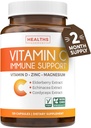 Vitamine C Immuun Ondersteuning Supplement - Immuun Boost Blend met Vlierbessen Vitamine C en Zink voor dagelijkse en seizoensondersteuning - Magnesium Zink VIT C & D en Herbal Defense Complex (2 maanden levering)