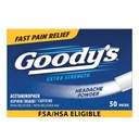 Goody's pijnverlichting poeders, extra sterkte hoofdpijn poeder, 50 CT (verpakking van 1)