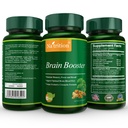 Natrition Brain Booster - Ginkgo Biloba, Kurkuma, Cistanche Tubulosa, Fo-ti Extract Blend - Natuurlijke Antioxidant Ondersteuning voor Hersenfunctie - Helderheid, Focus en Geheugen Verbeteren - 90 Veggie Capsules