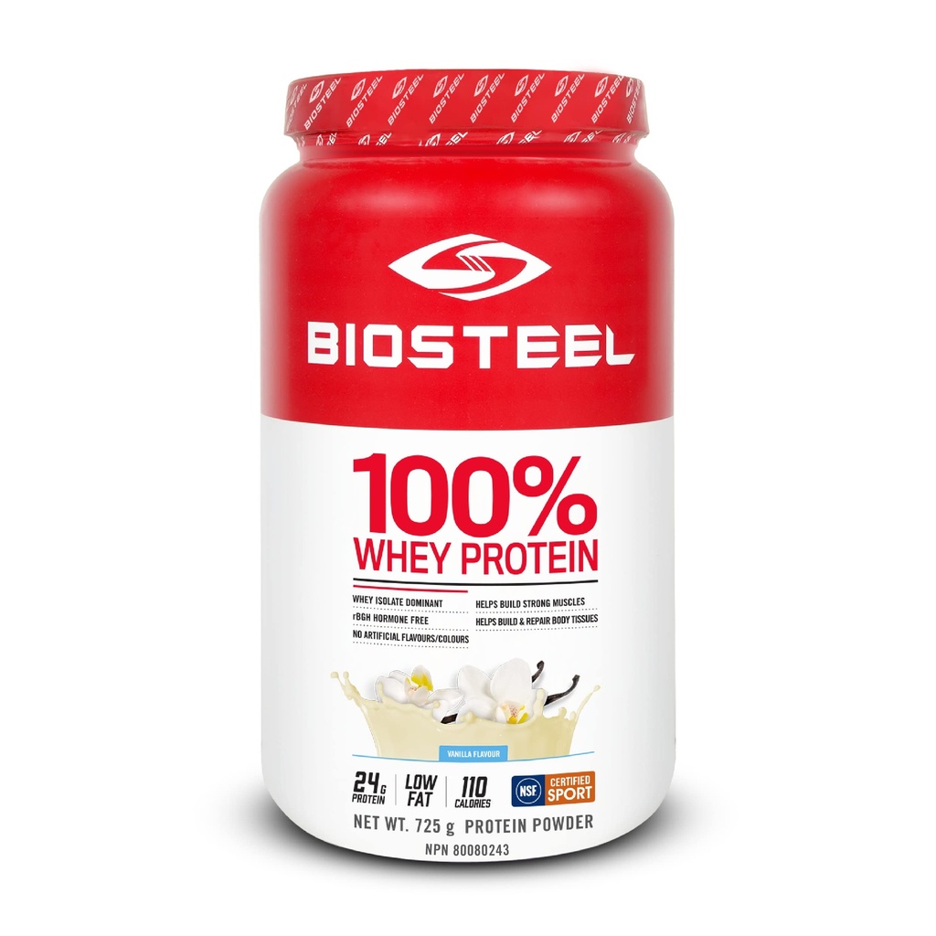 BioSteel Sports Vanille 100% Wei Protein Powder Supplement, rBGH Hormone Free & Non-GMO Post Workout Formule, 25 Servings, 25,5 Ounces Trusted by Pro Atleten, NSF for Sport