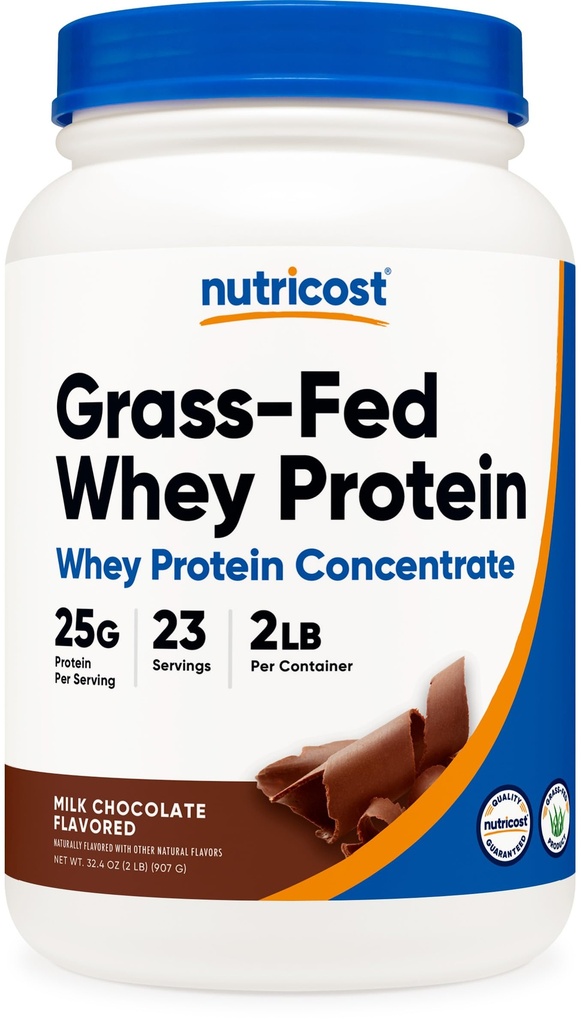 Nutricost Grass-Fed Wei eiwitconcentraat (chocolade) 2LBS - niet gedenatureerd, non-GMO, glutenvrij, natuurlijke smaken