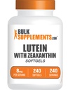 BulkSupplements.com Luteïne met Zeaxanthine Softgels - Zeaxanthine Plus Luteïne, Luteïne en Zeaxanthine Supplementen, Oogvitaminen - Glutenvrij, 1 Softgel per Serving, 240 Softgels