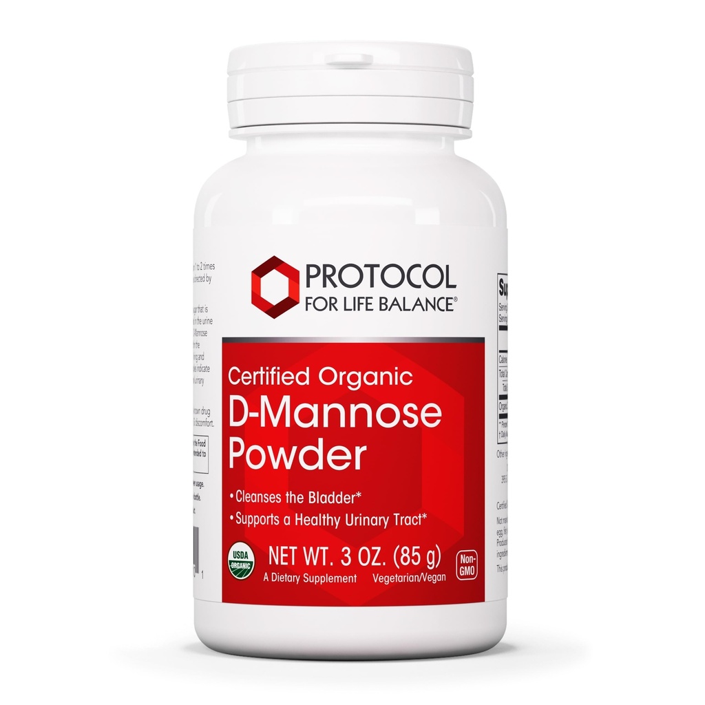 PROTOCOL FOR LIFE BALANCE D-Mannose Powder 2g, Urinary Tract, 3 Oz | 2 g per Serving, Bladder Cleanse*, Support Healthy Urinary Tract*, and Women, Kosher and Non-GMO