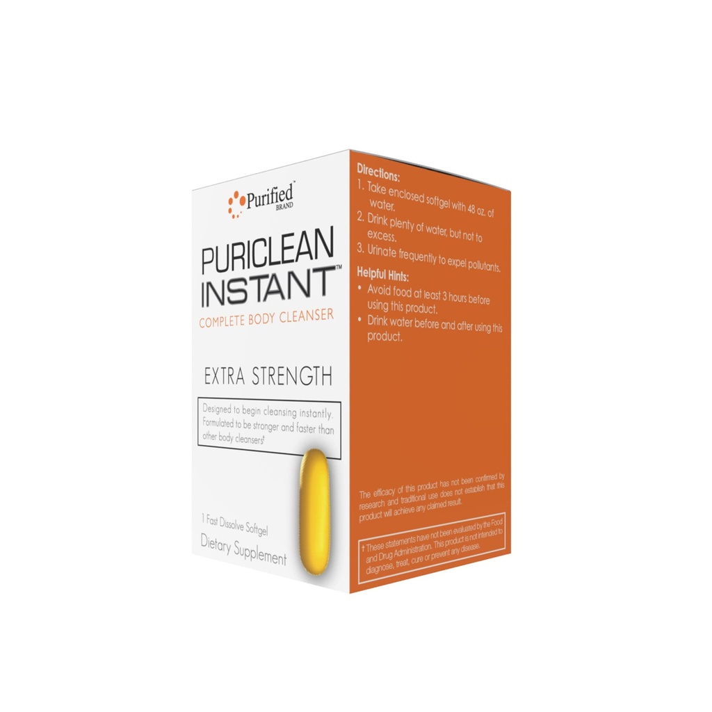 Wellgenix Puriclean Instant Complete Body Cleanser, 1 Fast Acting Softgel, Premium Extra Strength Herbal Cleanse Detox, One Hour Detox Ondersteuning Supplement