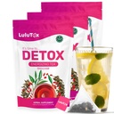 LULUTOX Detox Thee - Herbal Blend met Dandelion, Ginseng en Ginger - Ondersteunt een gezond gewicht, Digestieve Gezondheid - Veganistisch, Alle Natuurlijke, Laxative-Free - Perzik smaak (3 Pack x 28 Servers)