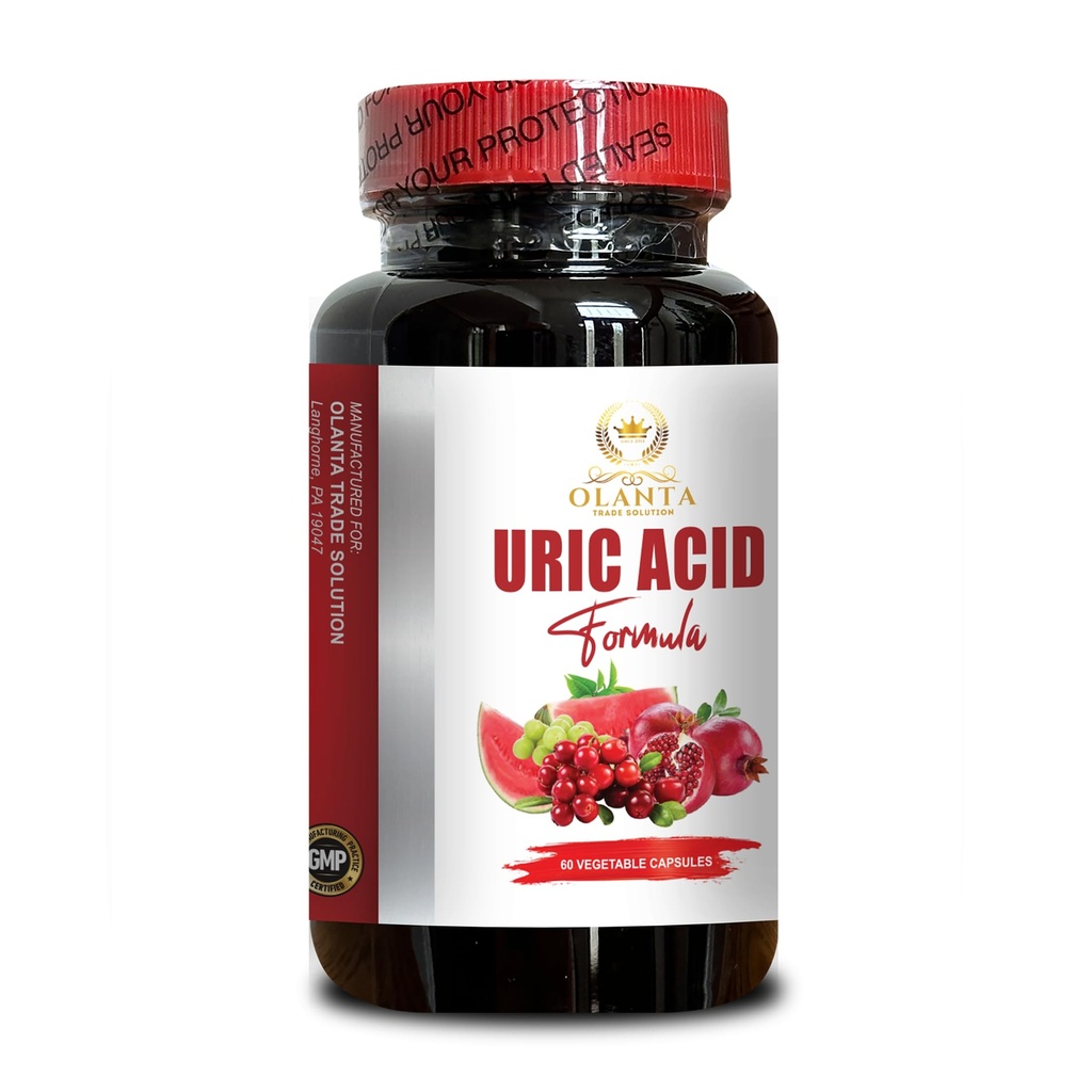 URIC Acid Cleanse Formula - uric Acid Pills, Lower uric Acid Supplement, uric Acid Pills, Pomegranate, and Turmeric, Milk Thistle, Celery Seed Extract Organic, Cranberry - 1 Bottle 60 Capsules