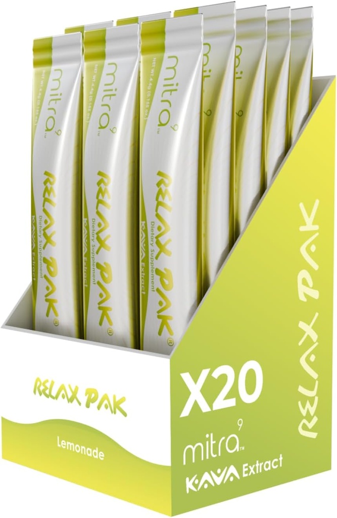 Mitra9 Kava Powder RelaxPak - Limonade Kava Extract Poeder Paketten 