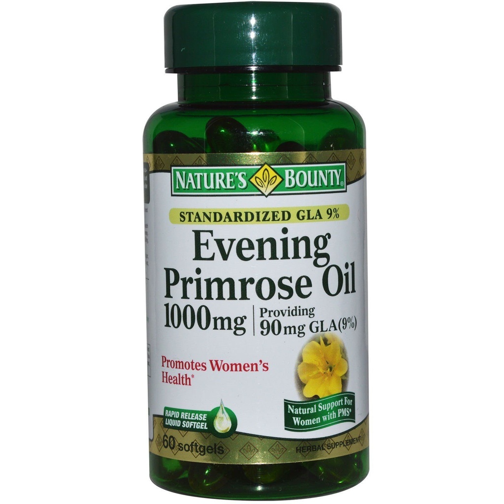 Nature's Bounty Evening Primrose Oil 1000 mg Softgels 60 ea (pakket van 2)