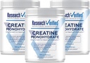 Onderzoek Geverifieerd Creatine Monohydraat - Ondersteuning Optimale Spiergroei, Verbeteren Performance - 5000mg Creatine Monohydraat - BioPerine - 180 Servers - Unflavored - Vegan