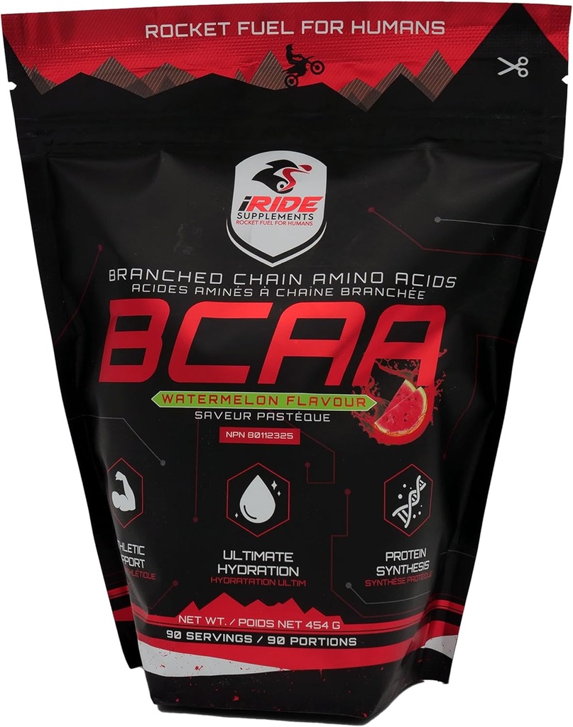 Branched Chain Amino Acids BCAA Protein Powder, Watermeloen smaak - Ideaal voor Hydration, Boosts Energy, Enhanced Performance, Endurance & Metabolisme - Atleet Ondersteuningen-90 Servers