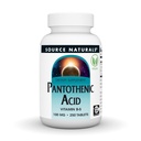 Bron Naturals Pantothenic Acid 100 mg Vitamine B-5 Dieetsupplement - 250 tabletten