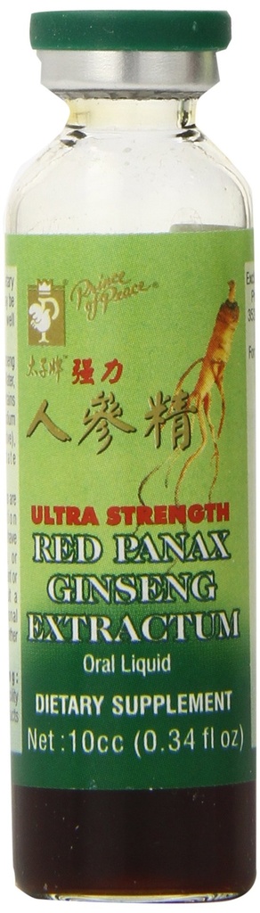 Prince of Peace Red Panax Ginseng Extractum Ultra Strength Supplement, 30 Tellen