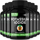 Kaliumiodide pillen tabletten - 7-pack 130mg porties Totaal van 420 tabletten - Dr Emys Kaliumiodide tabletten