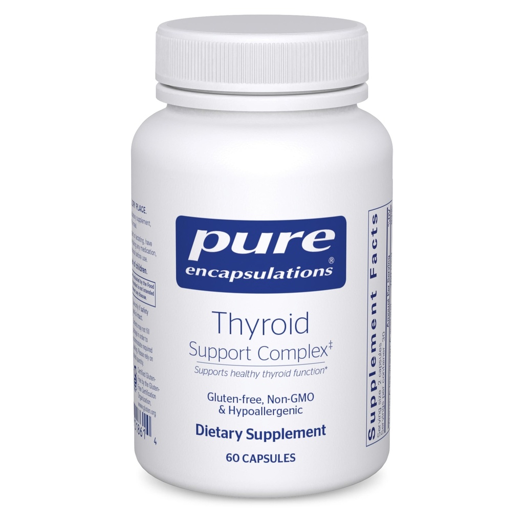 Pure Encapsulations Thyroid Support Complex - Ondersteunt de schildkliergezondheid* - Antioxidant Infusie - met Ashwagandha & Jodium - Niet-GMO & Vegetarische - 60 capsules