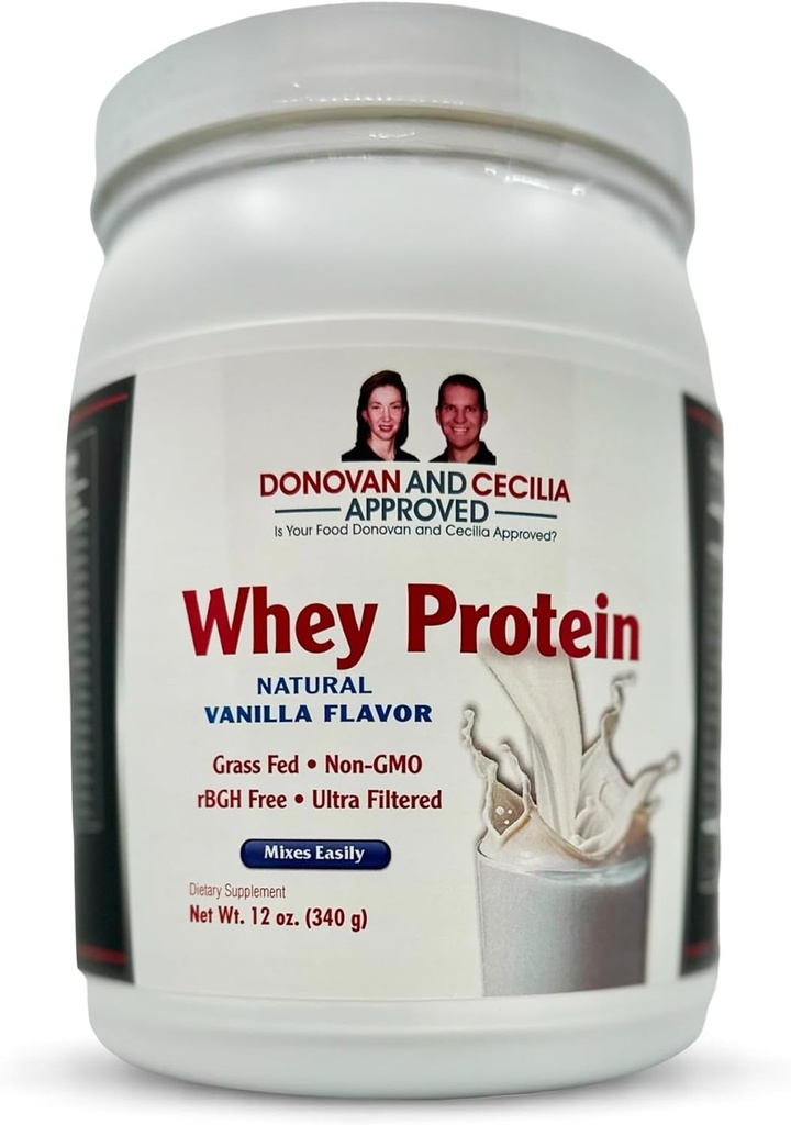 Gras Fed Whey Protein, BCAA's Rich Lean Body Protein Shake for Meal Replacement & Post Workout Recovery, 19 g eiwit, Geen kunstmatige zoetstoffen, Vanille, 12 Oz